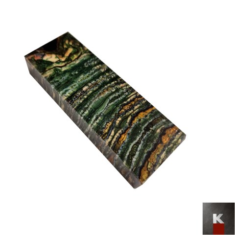 quadrotto molare mammuth fossile verde K